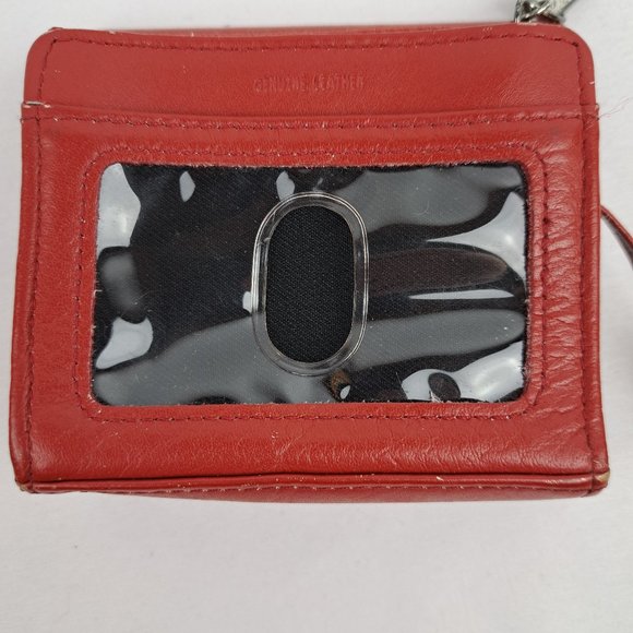Vintage Fossil Mini Compact Wallet Red Leather - Picture 5 of 16